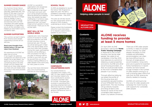 2014 ALONE Autumn Newsletter