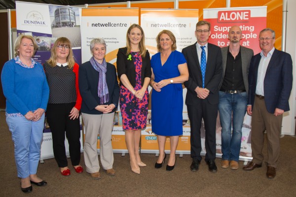 "This is all about collaboration", Minister Helen McEntee (pictured here with ALONE team).