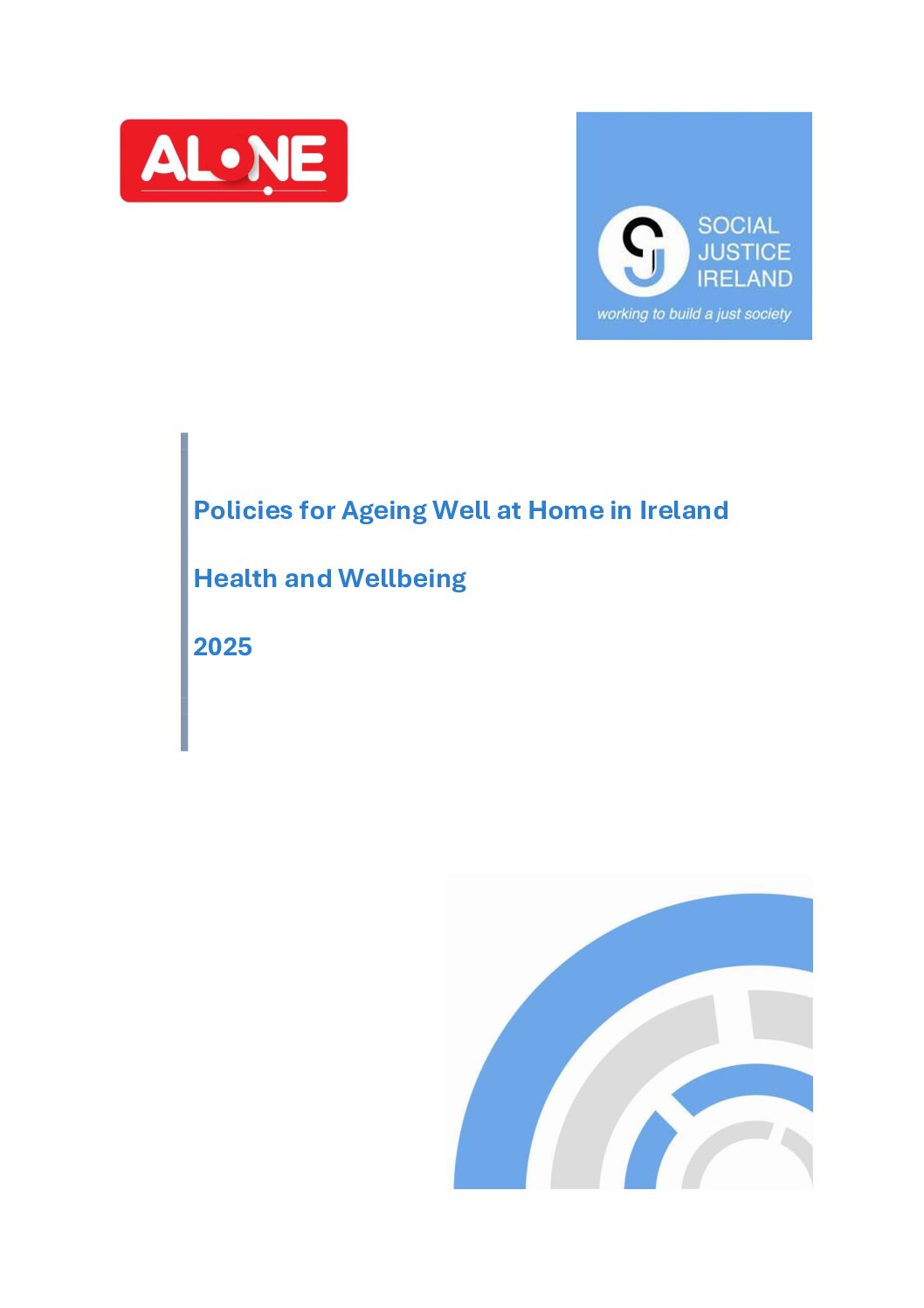 2025.06.24 Policies for Ageing Well at Home in Ireland - Health and Wellbeing document cover